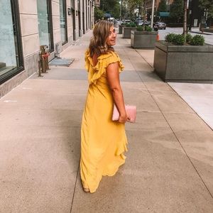 Lulu’s - Ruffled Surplice Maxi Dress  - XL